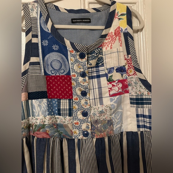 Patchwork Sleeveless vest one of a kind made from Carmel, CA - Picture 2 of 15